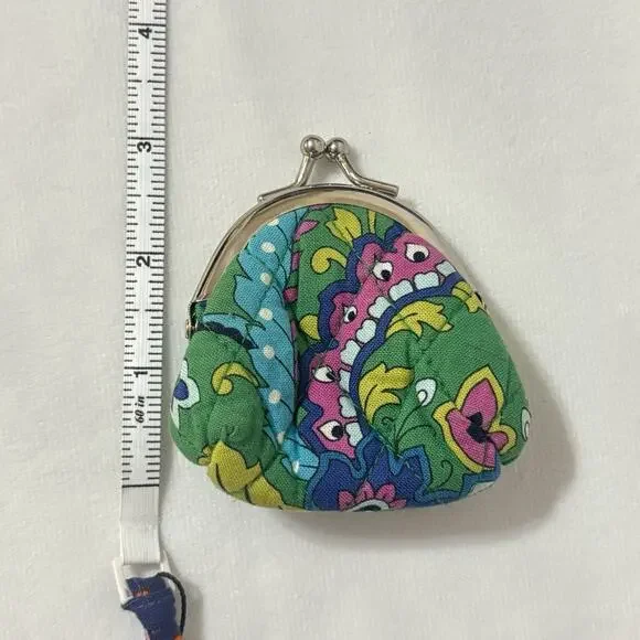 Vera Bradley Mini Kiss Kisslock Coin Change Purse Retired Pattern - Picture 3 of 4